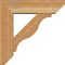 Ekena Millwork Funston Slat Rough Sawn Bracket w/ Offset Brace, Western Red Cedar, 6"W x 20"D x 20"H BKT0604X20X20FST06RWR - alternate 4